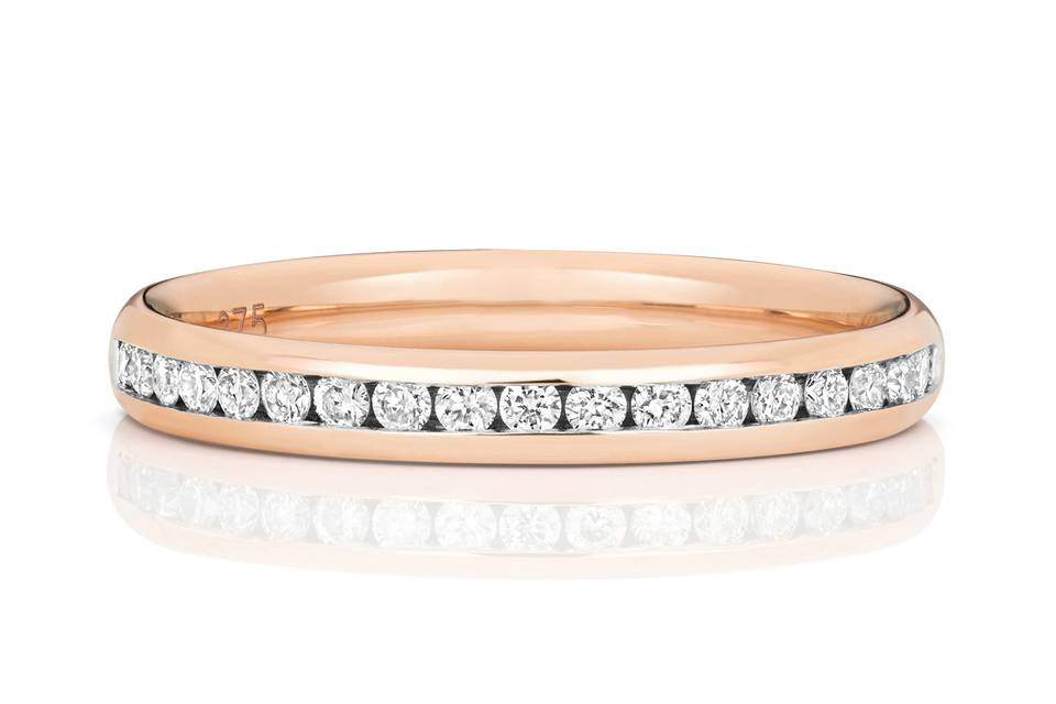 Rose gold wedding rings