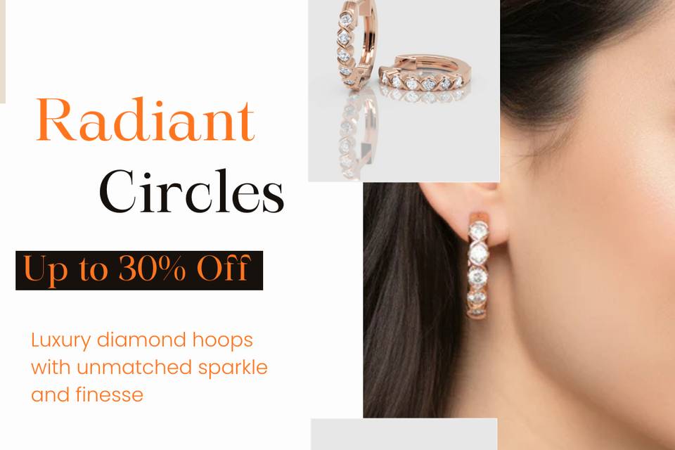 Diamond hoop earring