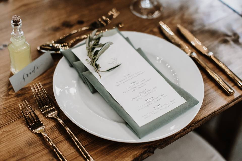 Italian inspired table setting