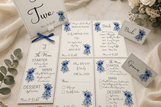 Blue rose wedding suite