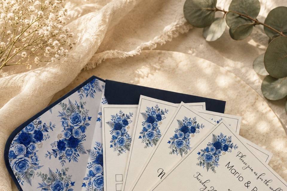 Blue wedding suite