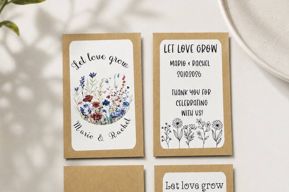Seed packet favours
