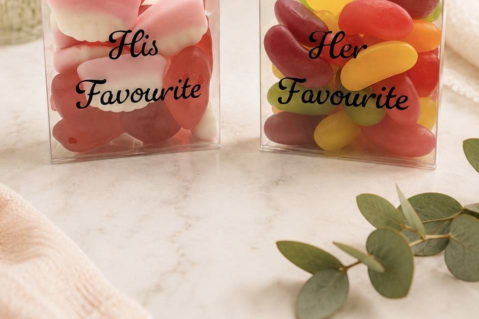 Sweet wedding favours