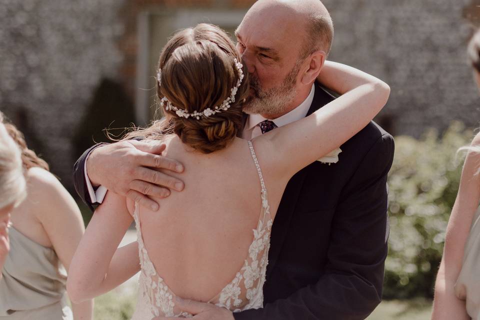 Bridal hair at Farbridge Barn