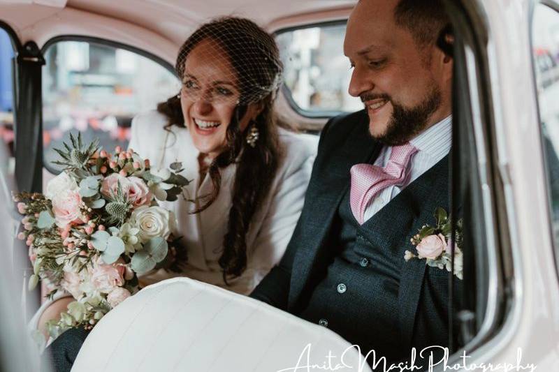 Fiat 500 wedding car