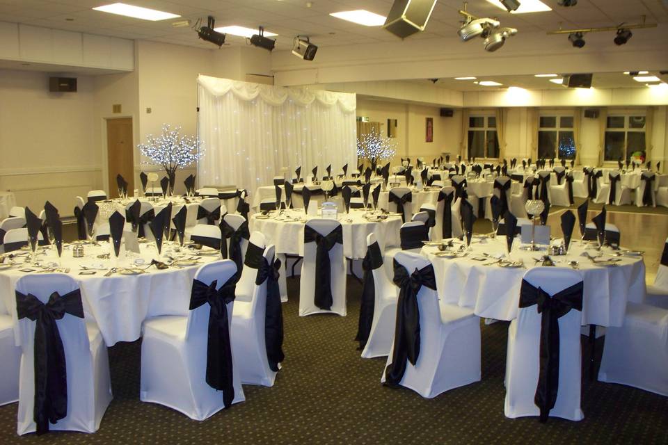 Chair covers and backdrop