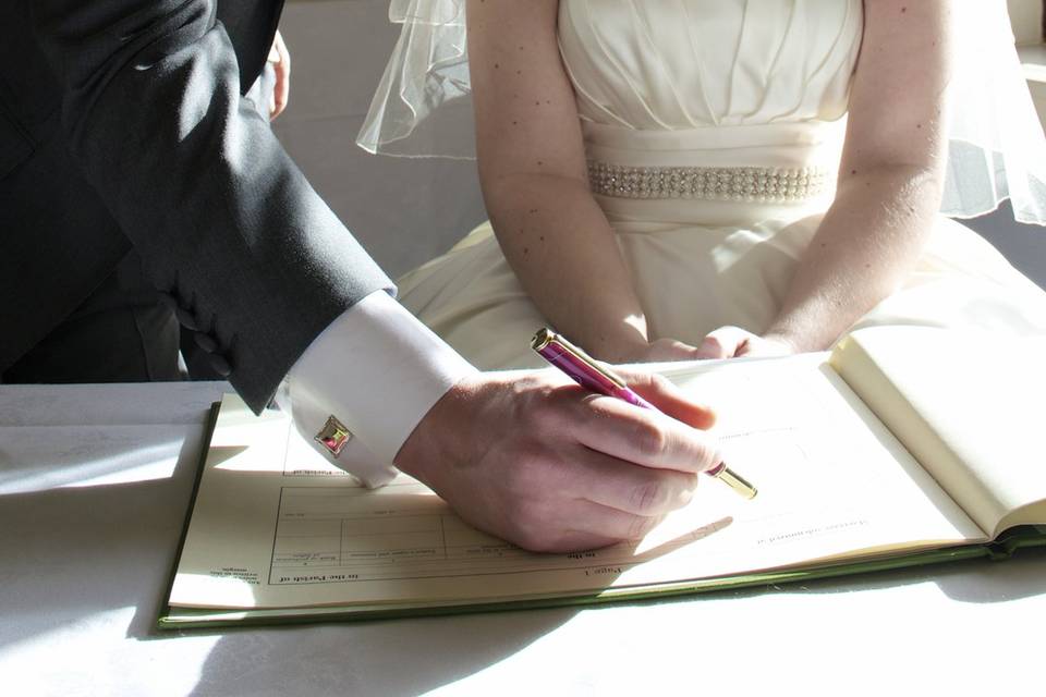 Signing the register