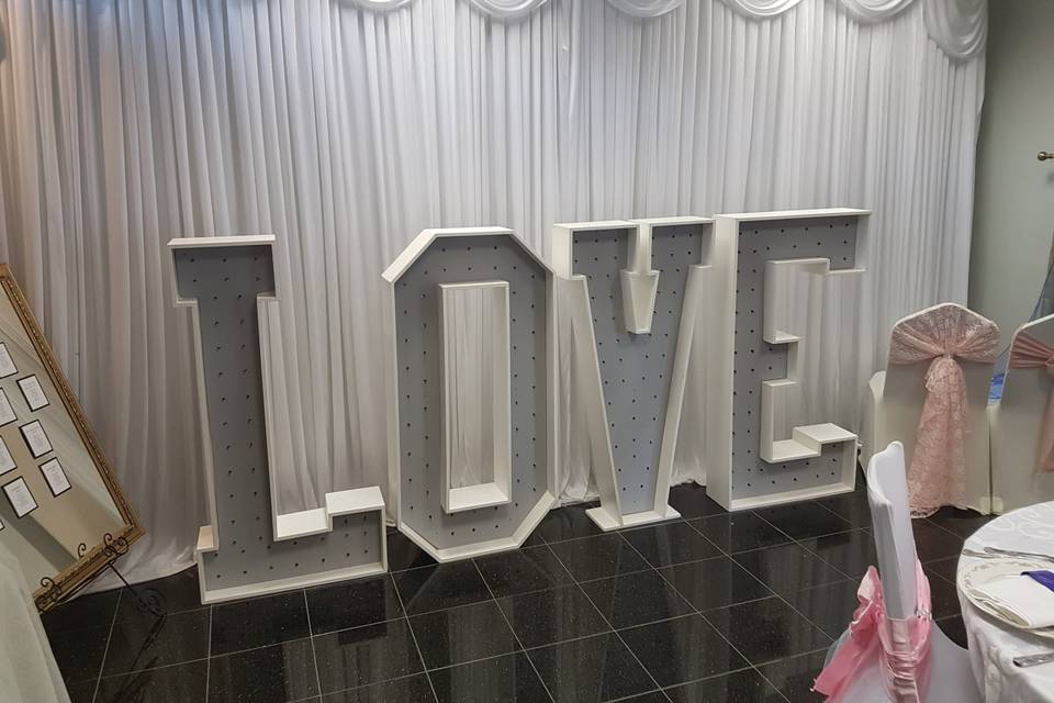 4ft LED love letters any colou