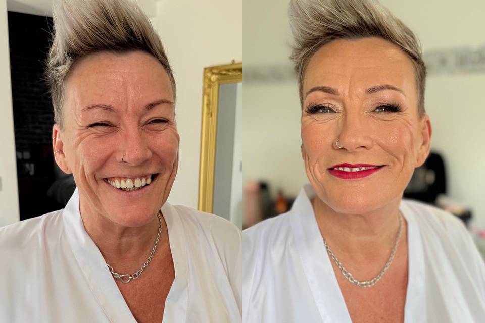 Red lip bride
