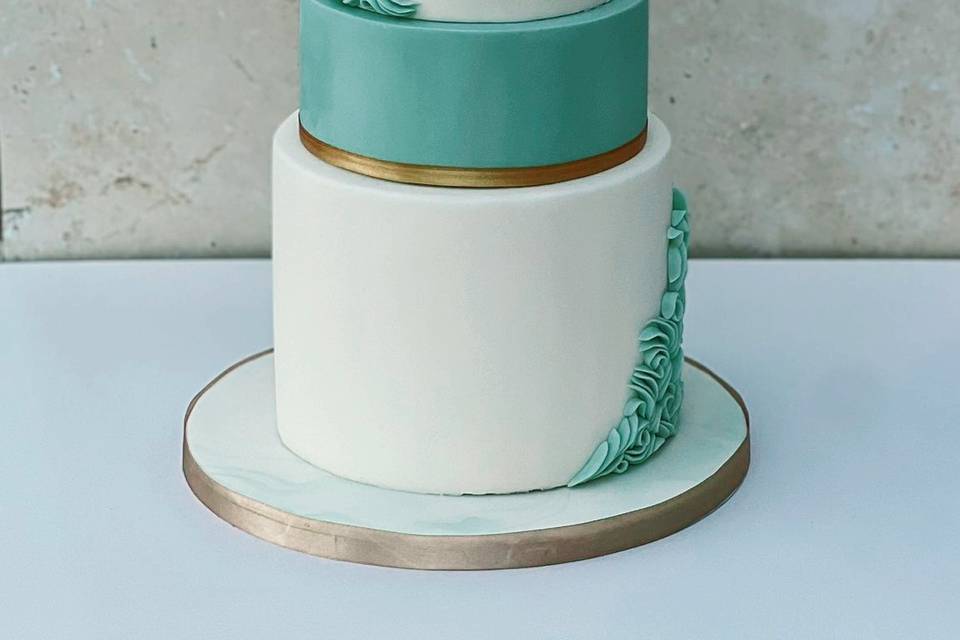 Sage green scroll effect