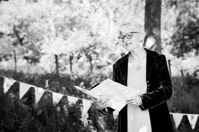 Ceremony under an oak tree