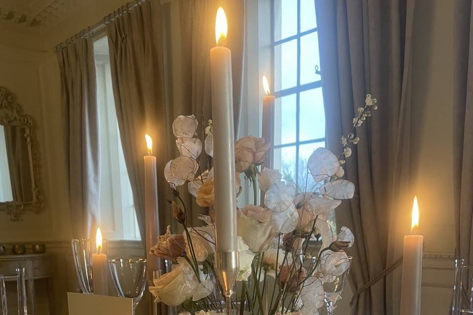 Modern floral centrepiece