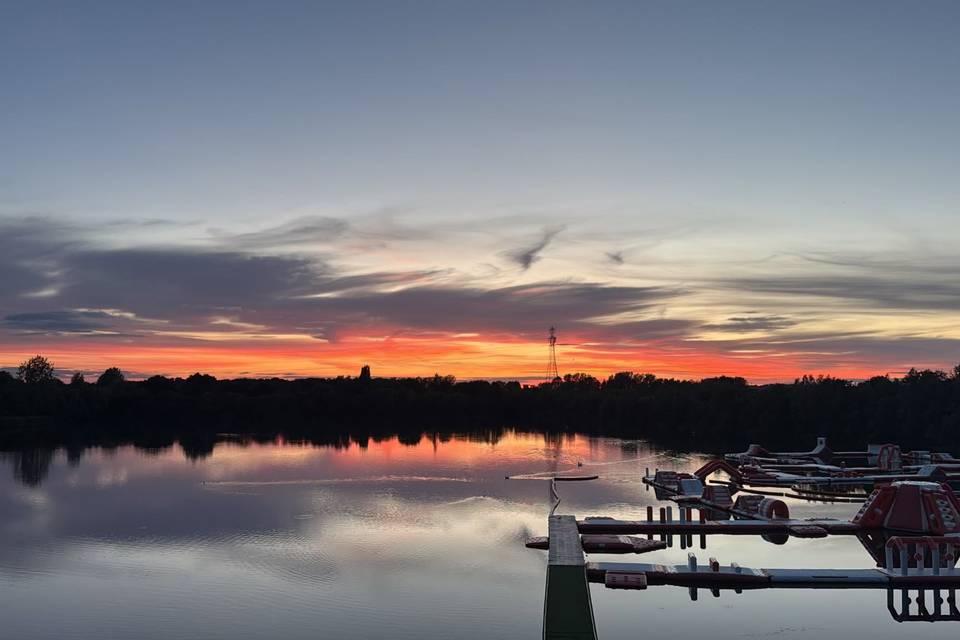 Sunset Over the Lake