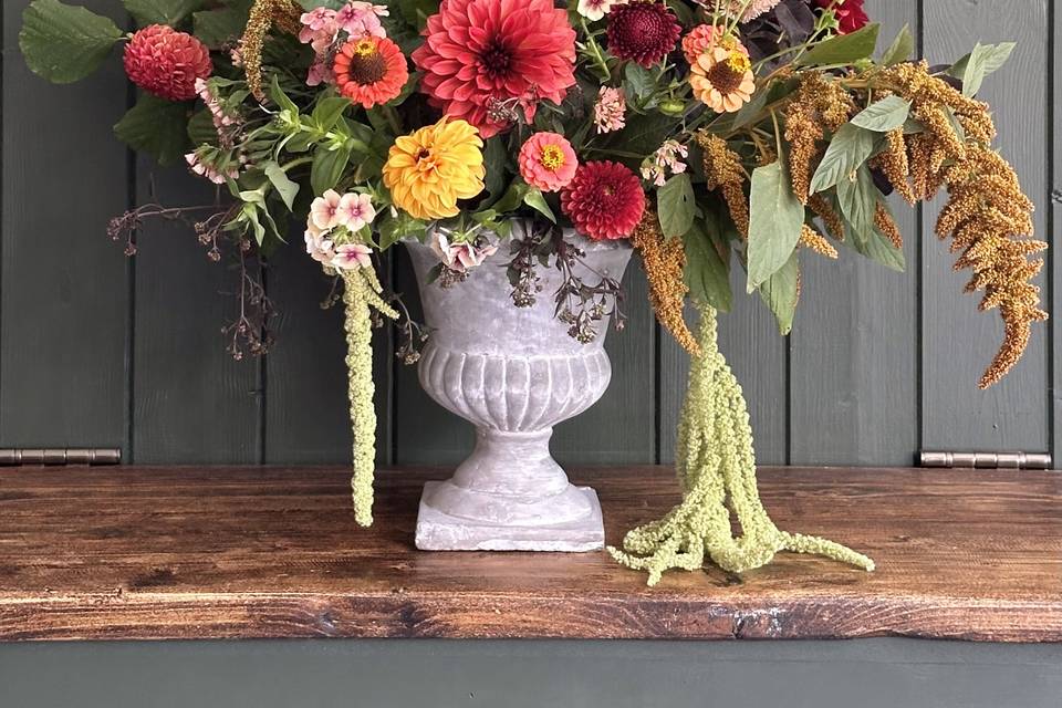 Wild & wonderful autumn urn