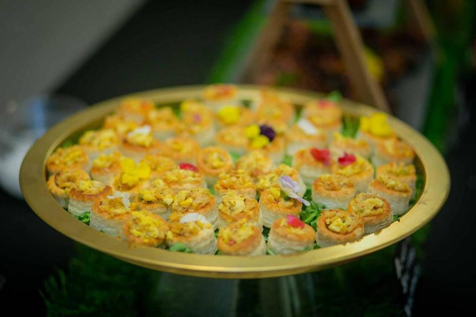 Canapés set up