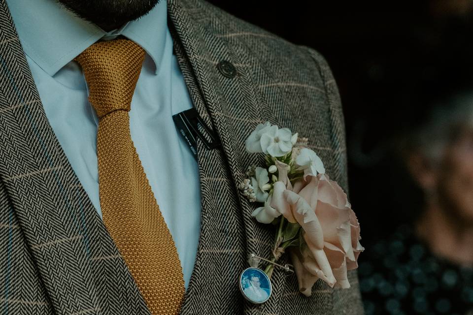 Wedding groom details