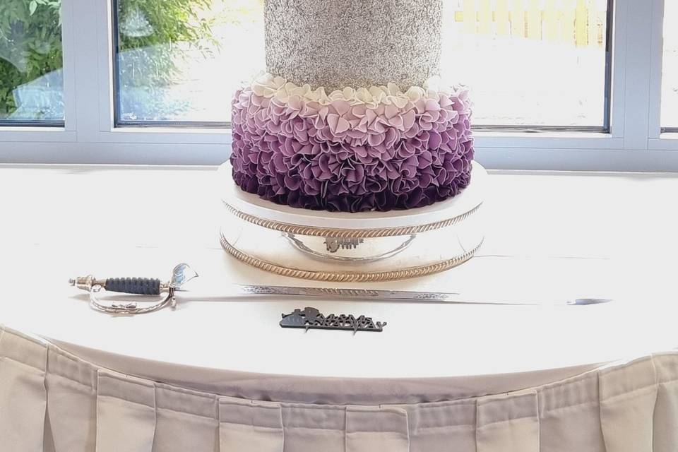 Ruffle wedding cake