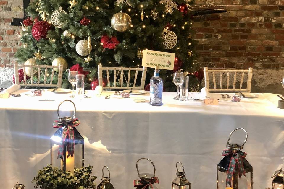 Christmas top table