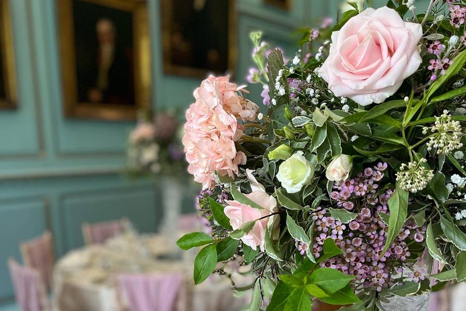 Dusky pink at Bradbourne house