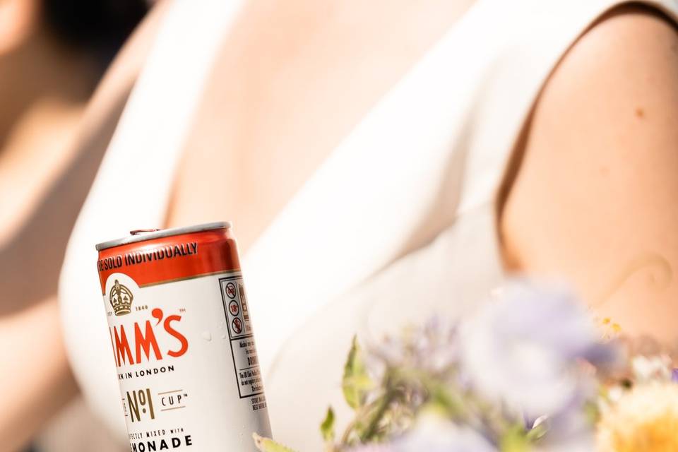 Get the bride a Pimm's!