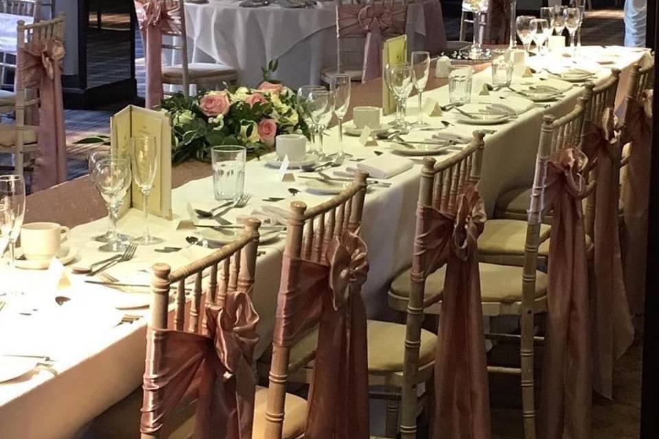 Rose gold sashes