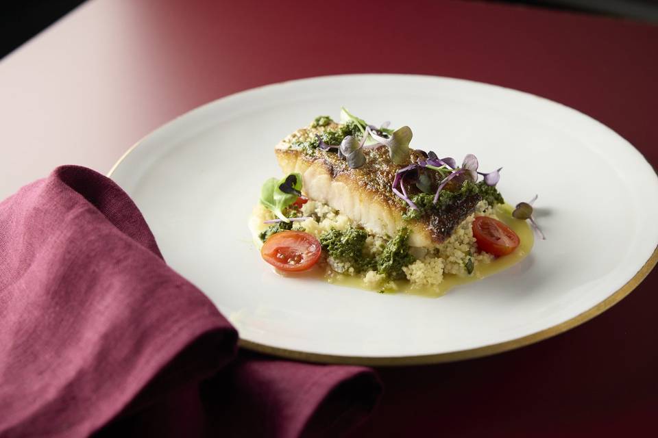 Pan Roasted Stone bass