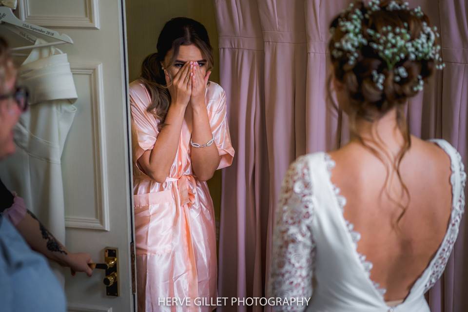 Bride and bridesmaids