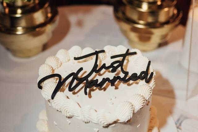 Just married chocolate writing