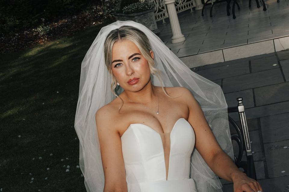 Lodore Falls wedding portrait