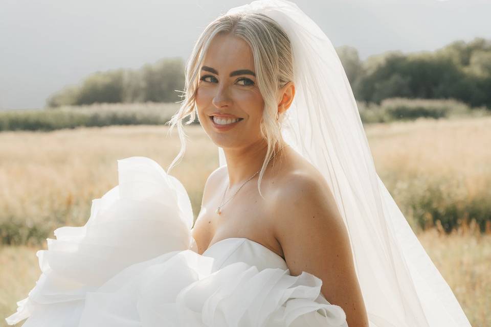 Lodore Falls wedding portrait