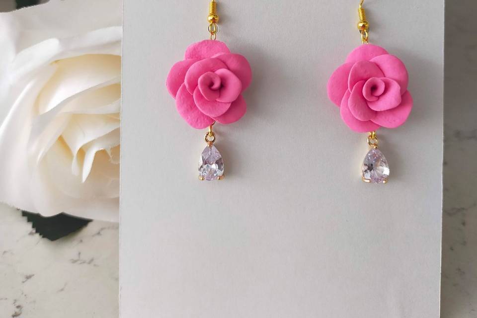 Rose earrings