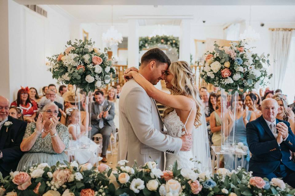 Just married - first kiss