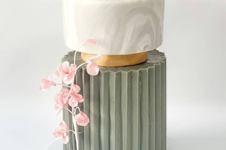 Grey wedding cake