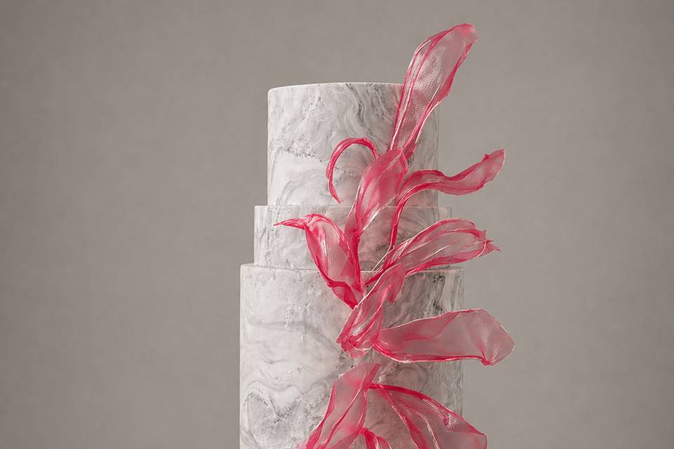 Grey marble with pink