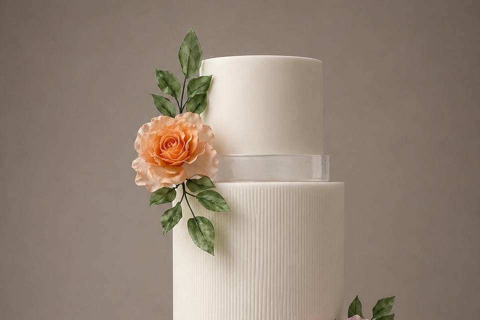 Elegant rose cake