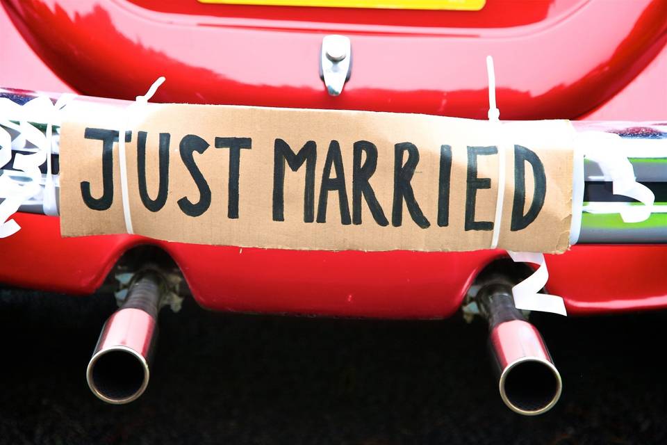 Just married car