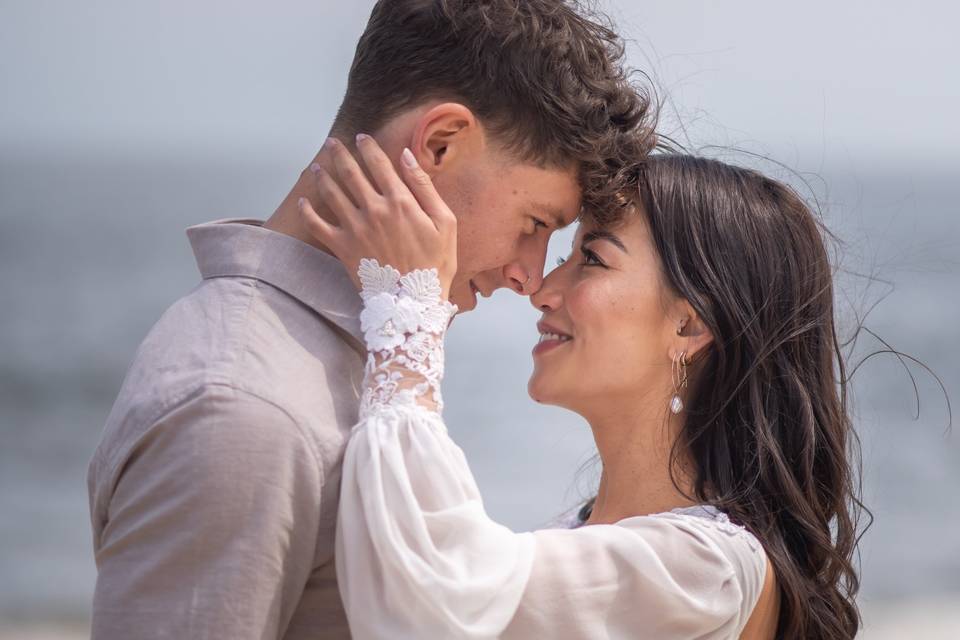 Beach elopement