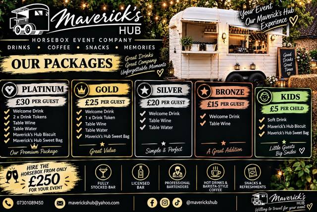 Maverick’s Hub Drinks Package