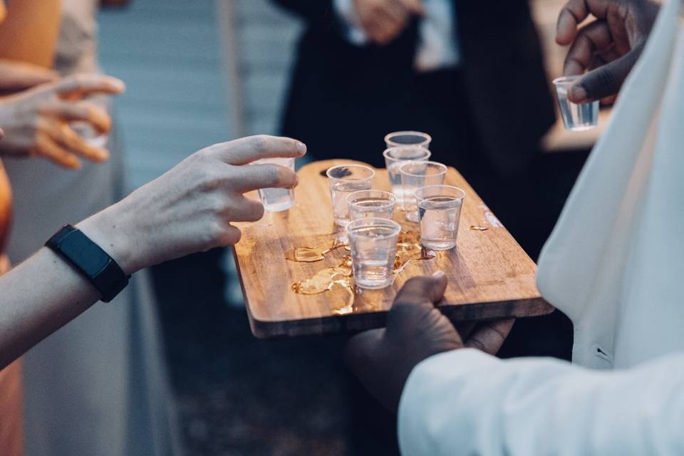 Serving Drinks to the Guests