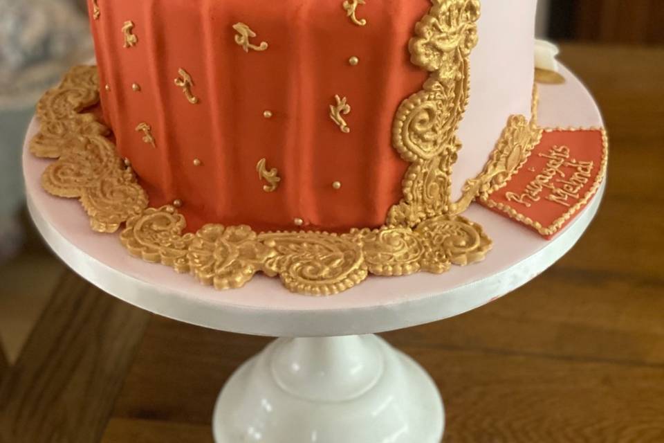 Mehndi wedding cake