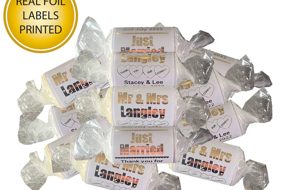 Gold Foil Wedding Favours