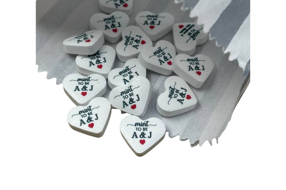 Personalised Heart Mints