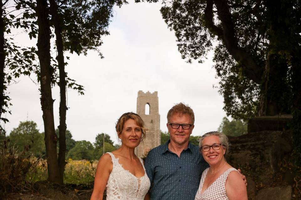 With the happy couple