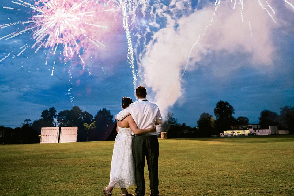 Evening fireworks celebration