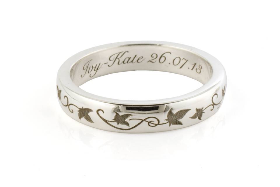 Laser Engraved Wedding Ring