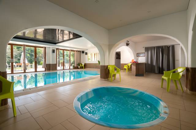Swimming pool and hot tub