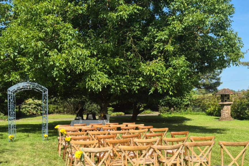 Chairs on the lawn