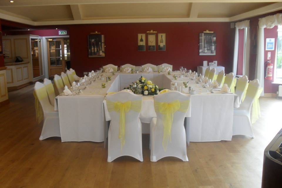 Staithe Suite set up of intimate wedding