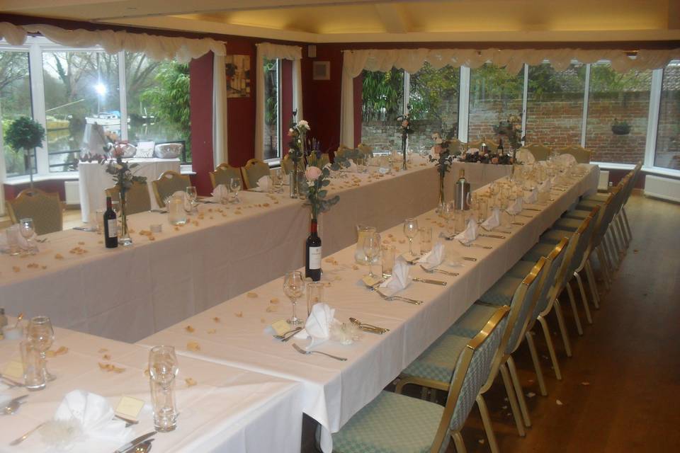 Staithe Suite set up of intimate wedding