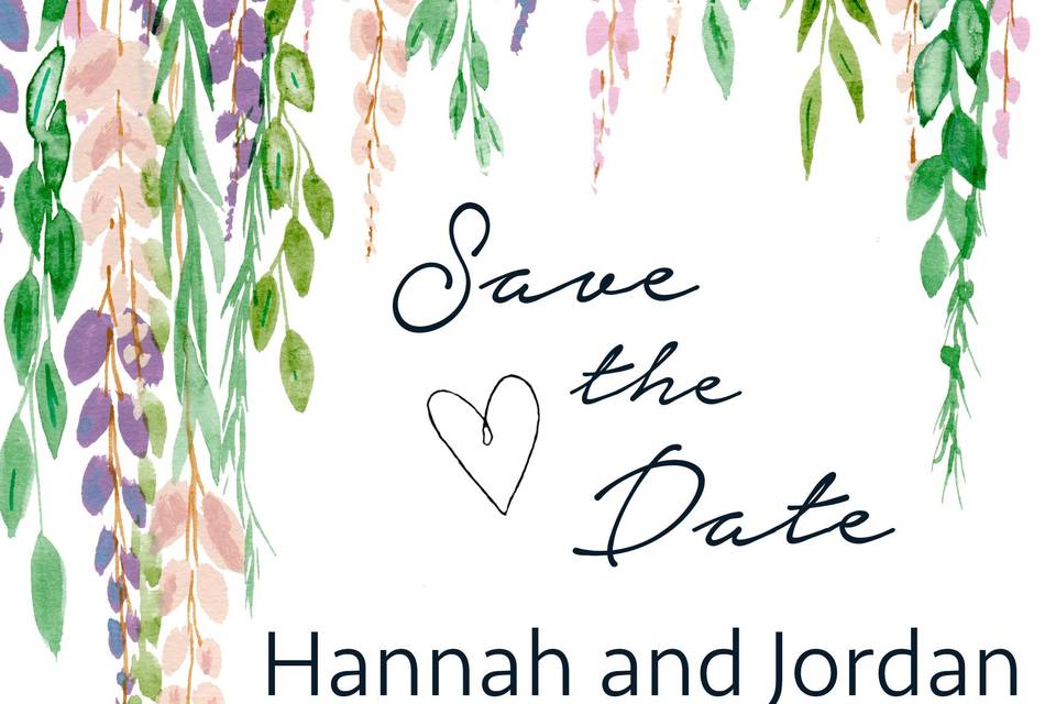 Wisteria save the date